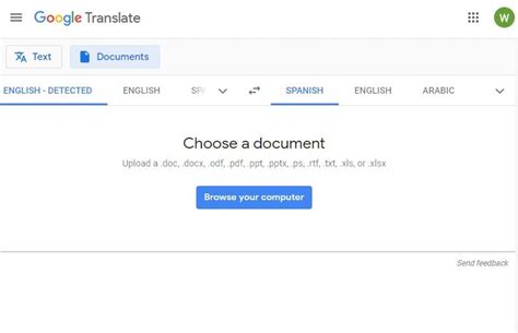 how to convert english document to spanish
